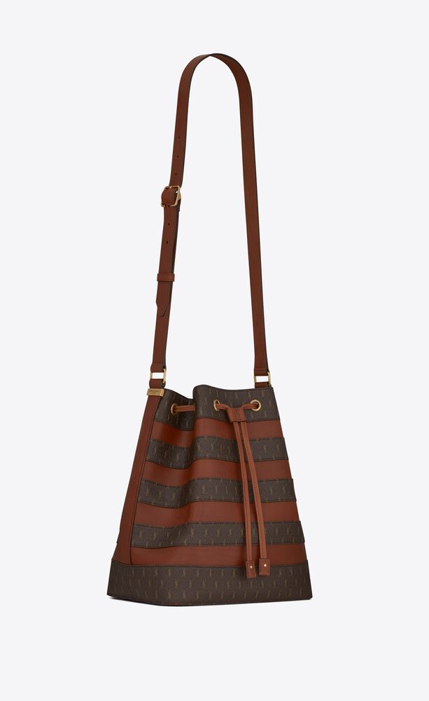 Le Monogramme Bucket Bag In Monogram Canvas And Smooth Leather Chestnut